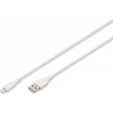 Digit Kabel USB DIGIT USB Silicone charging cable, USB-A - Lightning 0,5m, USB 2.0, 12W, white