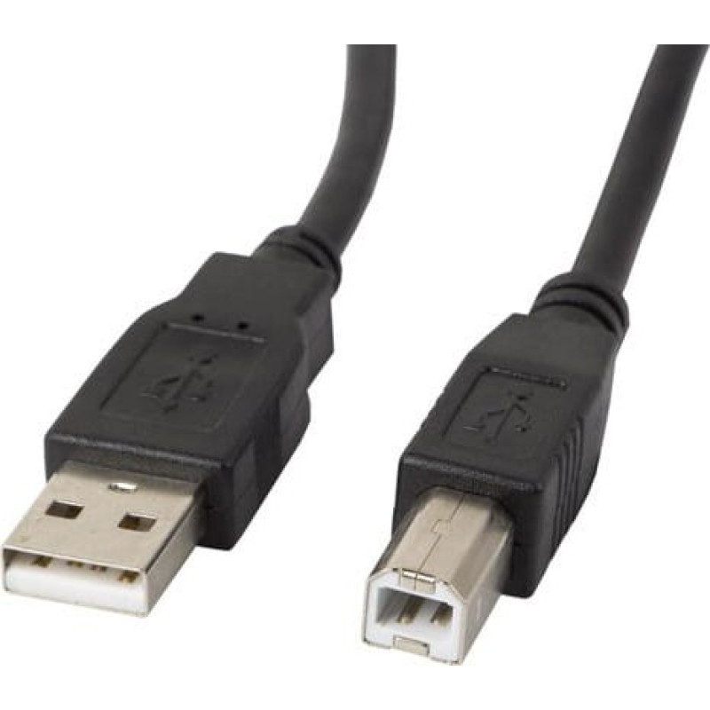 Lanberg USB cable Lanberg USB-A - USB-B 1 m Black (CA-USBA-11CC-0010-BK)