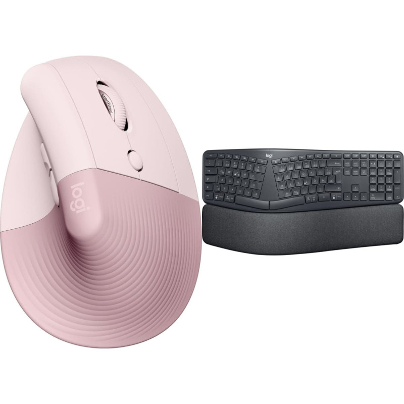 Logitech Mysz Logitech Lift Rose (910-006478) + Ergo K860 (920-010108)