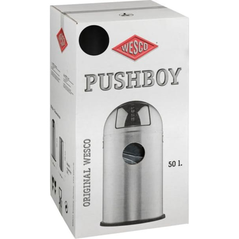 Wesco Pushboy 50l schwarz matt