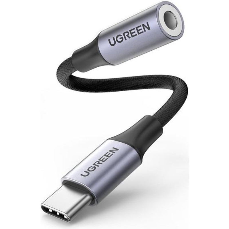 Ugreen 80154 mobilo telefonu kabelis Melns, Pelēks USB C 3.5mm