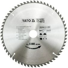 Yato PIŁA TARCZOWA WIDIOWA 250x30mm  60-ZĘBÓW 6072