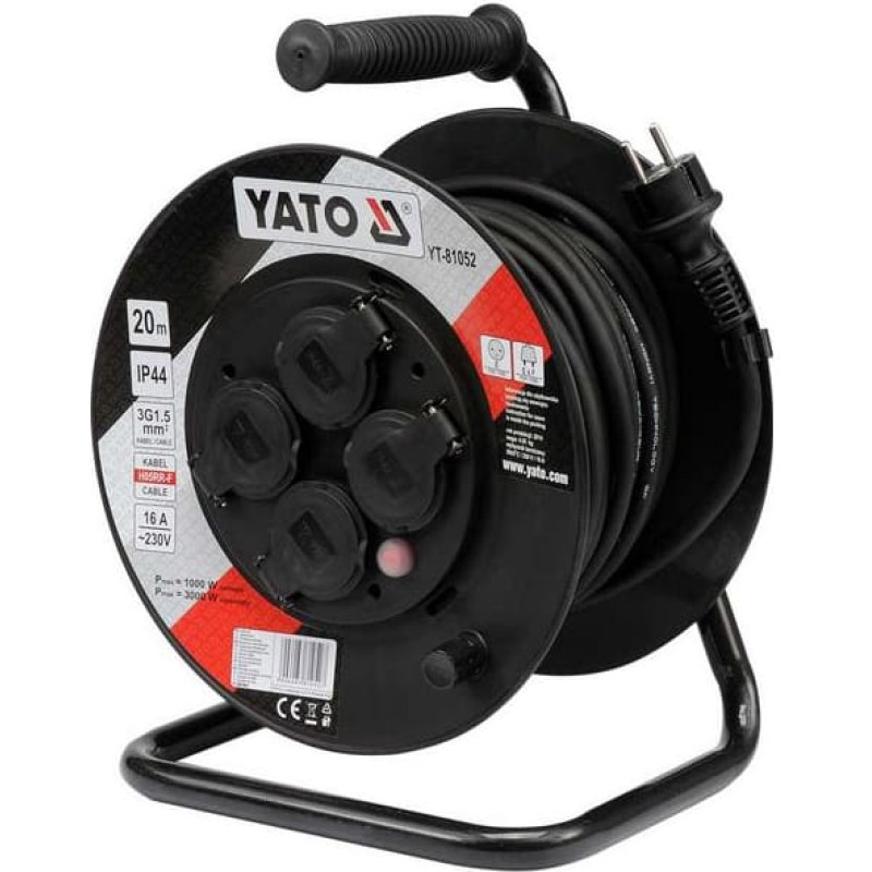 Yato Drum extender 30m/4 socket 230V H05RR-F 3x1.5m2 (YT-81053)