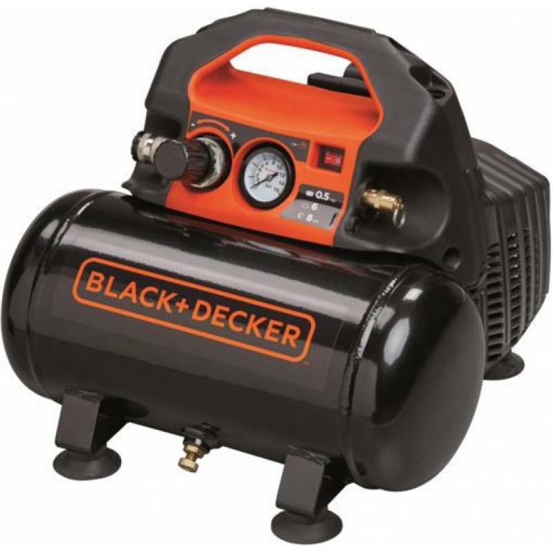 Black+Decker BLACK&DECKER OIL-FREE COMPRESSOR 6L 0 5HP 8BAR 55 L/MIN