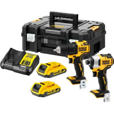 Dewalt ZESTAW COMBO 18V WKRĘTARKA DCD708 + ZAKRĘTARKA DCD809 2x2,0Ah TSTAK DCK2061D2T