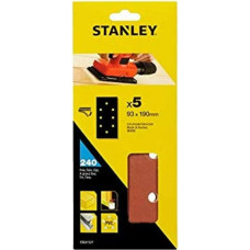 Stanley STA.PAPIER ŚCIERNY 93mm x 190mm MIX /5szt. 8 OTWORÓW NA RZEP