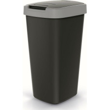 Prosperplast KEDEN KOSZ NA ŚMIECI COMPACTA Q 25L - SMOOTH GRAY / CZARNY