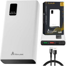 Extralink EPB-067W 10000mAh White | Powerbank | Power bank, Fast Charging, USB-C