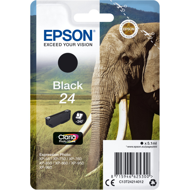 Epson ink cartridge black Claria Photo HD T 242     T 2421