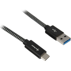 Sharkoon USB 3.1 A-C black / grey 0.5m - Aluminum + Braid