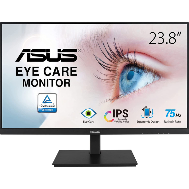 Asus VA24DQSB - 24 - LED - DisplayPort, HDMI, 1x VGA, 2x USB-A-2.0black