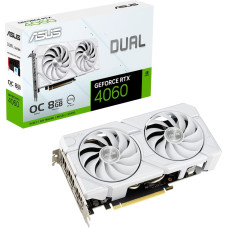 Asus GeForce RTX 4060 DUAL OC EVO WHITE, graphics card (DLSS 3, 3x DisplayPort, 1x HDMI 2.1)