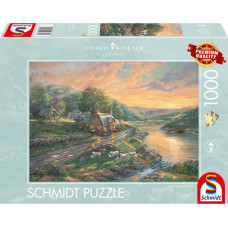 Schmidt Spiele Thomas Kinkade Studios: Daybreak in Emerald Valley, Puzzle (1000 pieces)