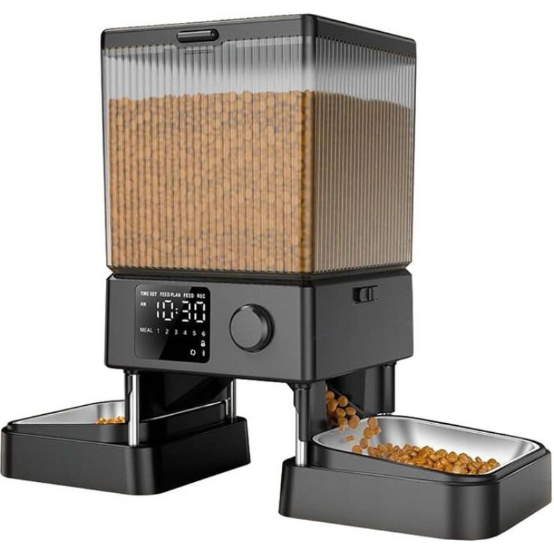 Oneisall dual automatic pet food dispenser without WIFI