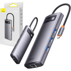 Baseus Hub 7in1 Baseus Metal Gleam Series, USB-C to 3x USB 3.0 + HDMI + USB-C PD + VGA + Ethernet RJ45