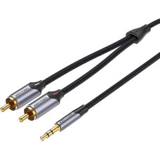 Vention Cable Audio 2xRCA to 3.5mm Vention BCNBK 8m (grey)