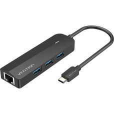 Vention HUB USB-C to 3x USB 3.0, RJ45, Micro USB Vention TGPBB 0.15m Black