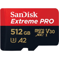 Sandisk Memory card SANDISK EXTREME PRO microSDXC 512GB 200/140 MB/s UHS-I U3 (SDSQXCD-512G-GN6MA)