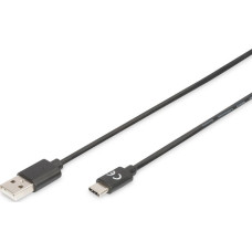 Digitus USB cable Digitus USB-A - USB-C 1.8 m Black (AK-300154-018-S)