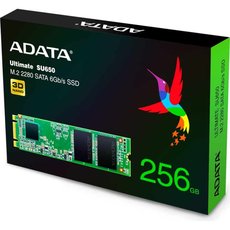 Adata Ultimate SU650 M.2 256GB, SSD (SATA 6Gb/s, M.2 2280)