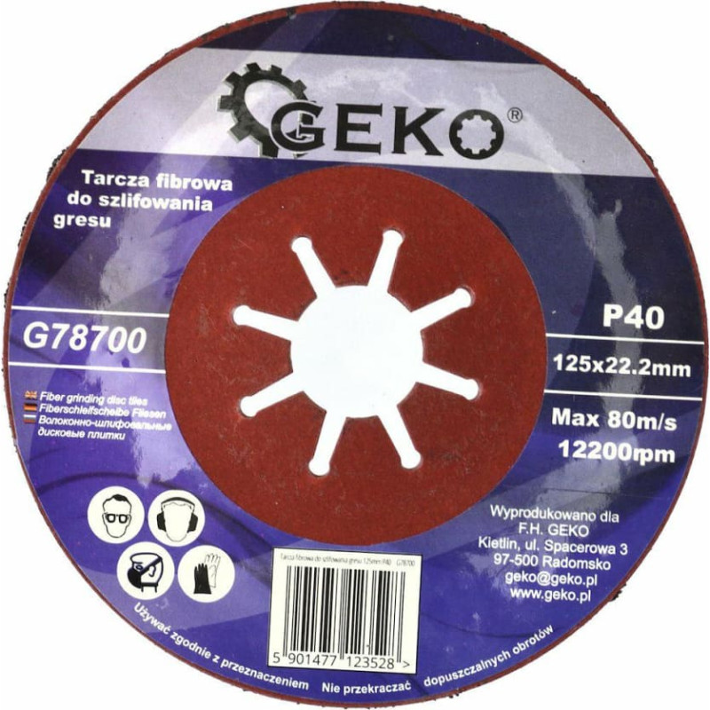 Germaflex GEKO TARCZA DO SZLIFOWANIA GRESU 125 P 80