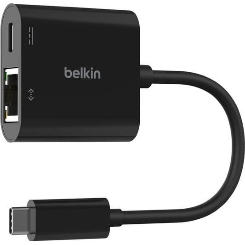 Belkin Connect USB-C Ethernet Adapter 100W PD black INC019btBK