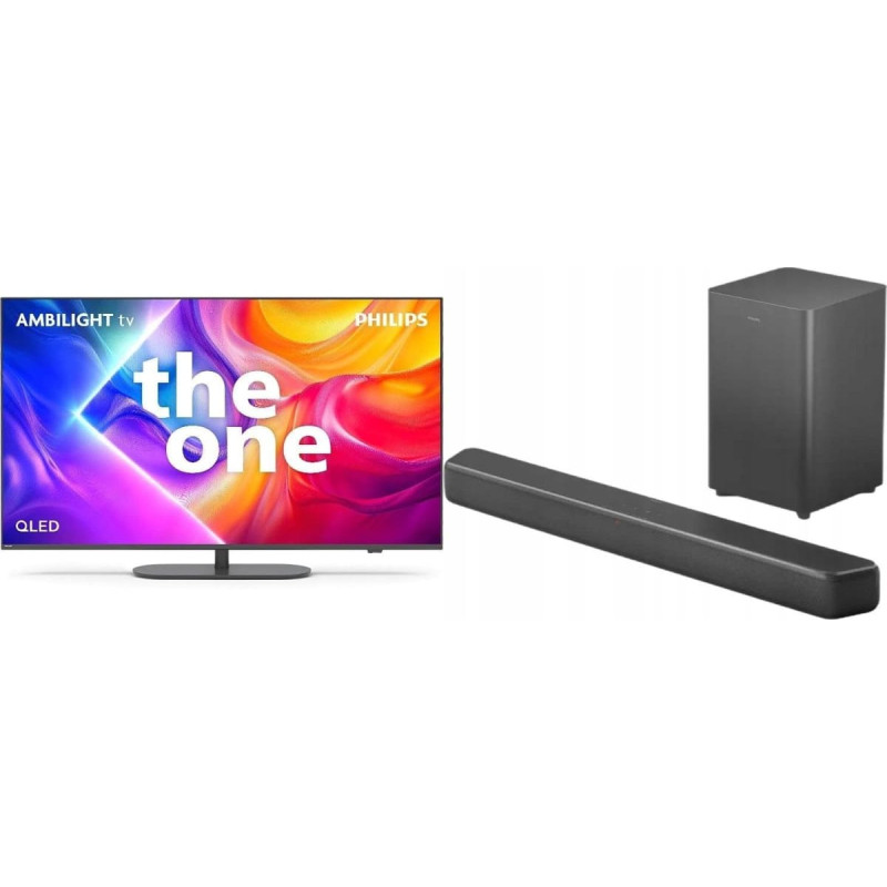 Philips Telewizor Philips Telewizor Philips 43PUS9010/12 QLED 43'' 4K Ultra HD Titan OS Ambilight + Soundbar Philips TAB5309/10