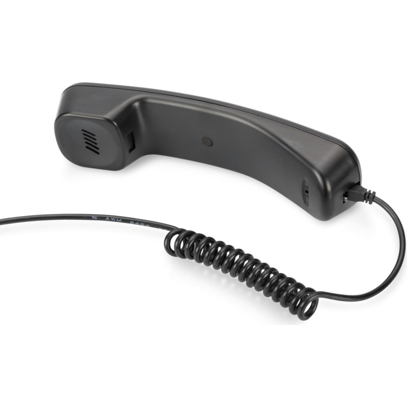 Digitus USB telephone handset, headset&nbsp;(black)