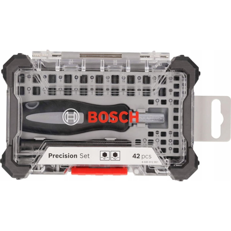 Bosch screwdriver bit set PB SDB, with precision and standard bits (grey/black, 42 pieces)