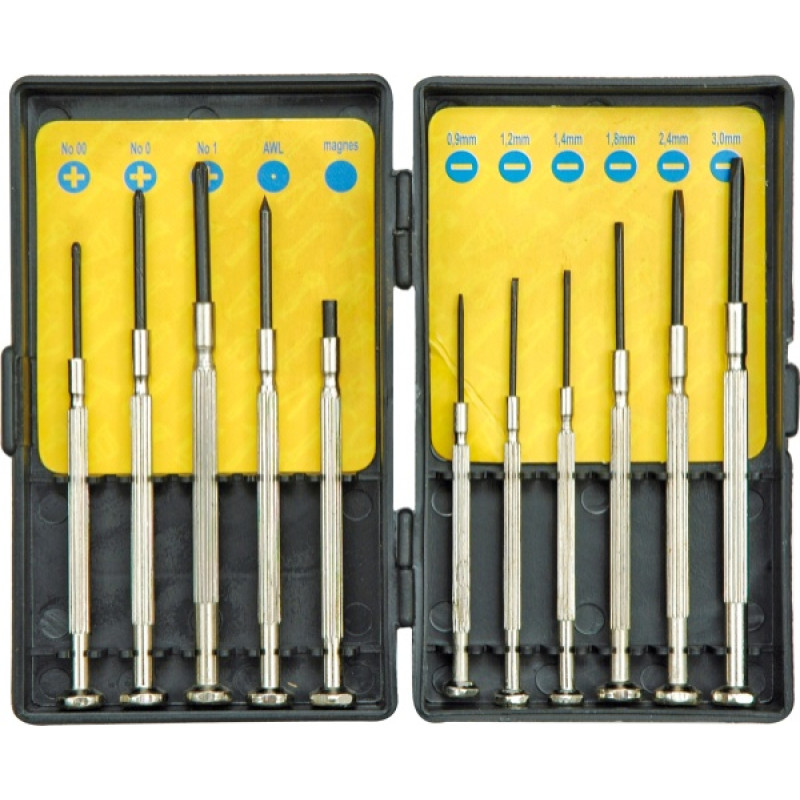 Vorel Precision screwdrivers FL 0.9-3mm PH00 PH0 PH1 11piece (64330)