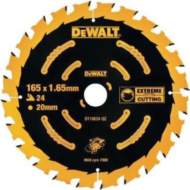 Dewalt PIŁA TARCZOWA DO ZAGŁĘBIARKI 165mmx24zx2,0mm+5`