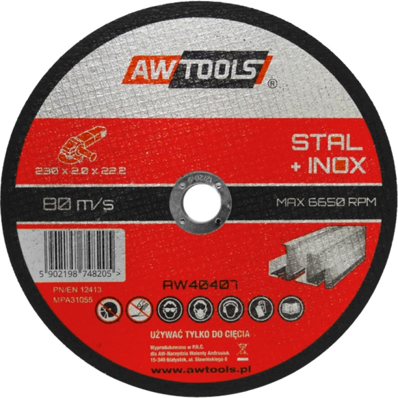 Awtools AW METAL INOX CUTTING DISC 115*1,0mm