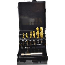 Awtools AW HEX HSS COMBINED TAP & DRILL BIT SET M3-M10 7pcs