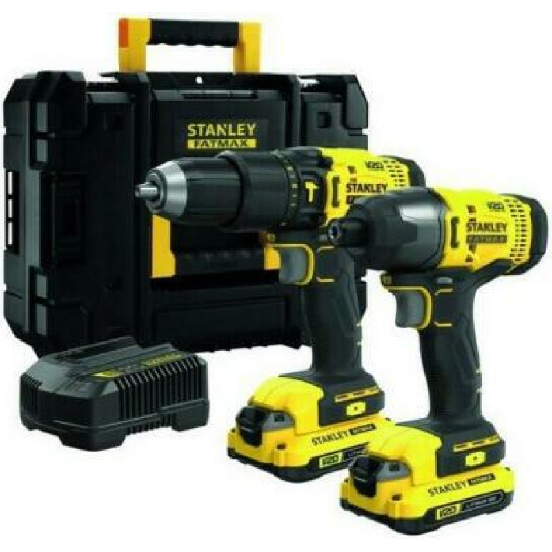 Stanley ST ZESTAW V20 SFMCK465D2T (SFMCD711 + SFMCF800) 2x2,0Ah TSTAK