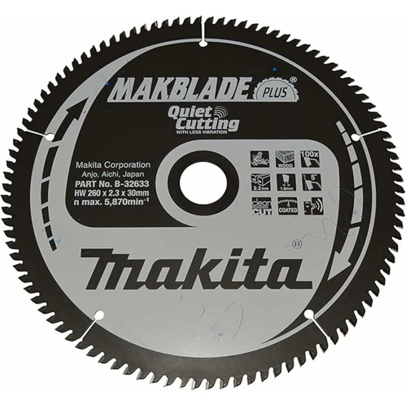 Makita PIŁA TARCZOWA  260x30x100z MAKBLADE PLUS DREWNO