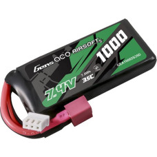 Gens Ace 35C 1000mAh 2S1P 7.4V Airsoft Gun Lipo Battery with T Plug