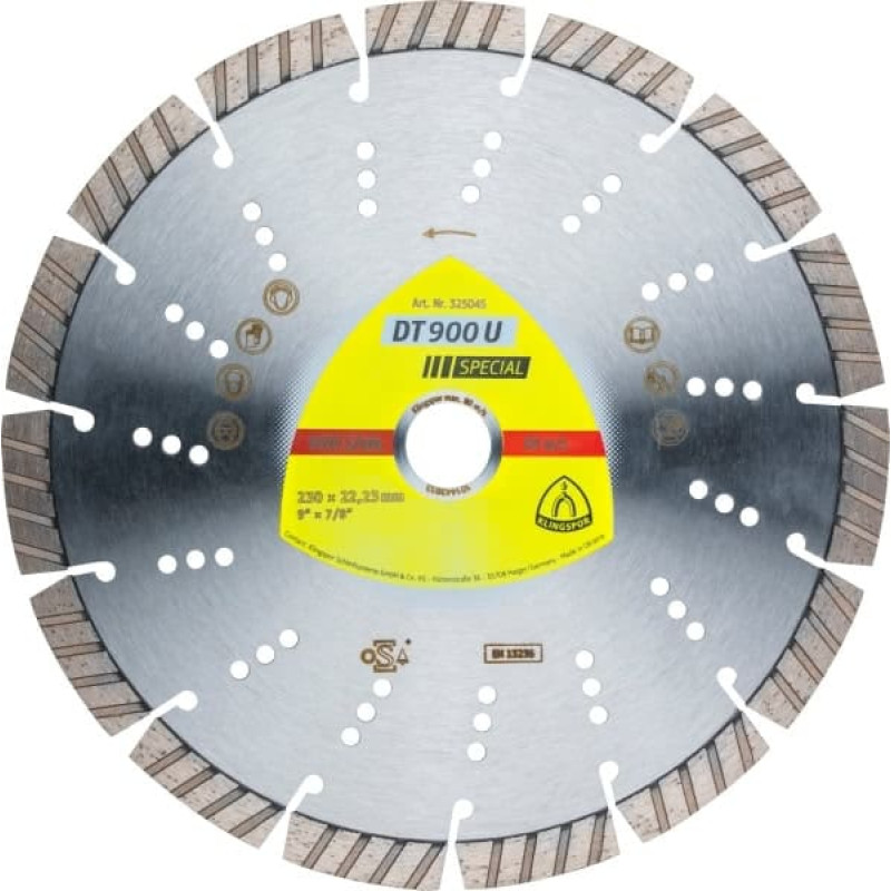Klingspor TARCZA DIAMENTOWA SEGMENTOWA 230mm x 2,6mm x 22,2mm DT900U