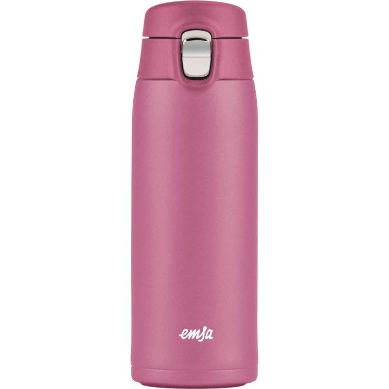Emsa TRAVEL MUG light thermal mug 0.4 liters (pink, flip lid)