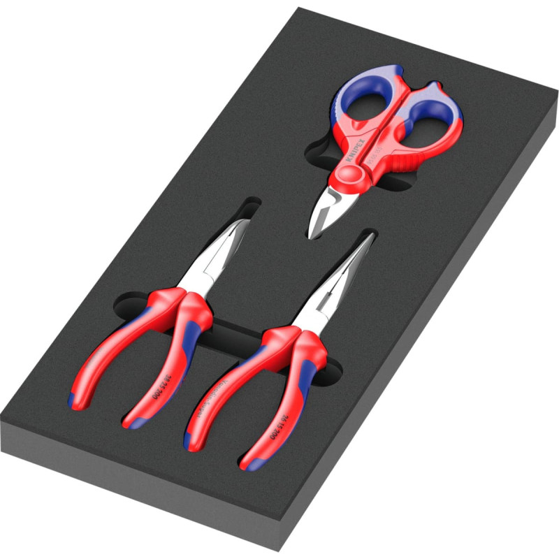 Wera 9781 foam insert KNIPEX pliers set 2, 3 pieces, pliers set (black/grey, in foam insert for workshop trolley)