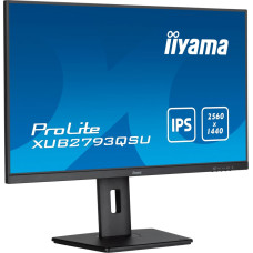 Iiyama ProLite XUB2793QSU-B7, LED monitor - 27 -  black (matt), WQHD, IPS, ergonomic, height-adjustable stand, 100Hz panel