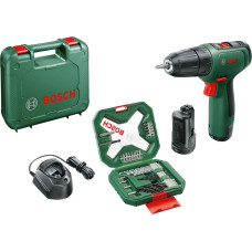 Bosch cordless drill driver EasyDrill 1200 + 34-piece bit and drill set (green/black, 2x Li-ion battery 1.5Ah, case)