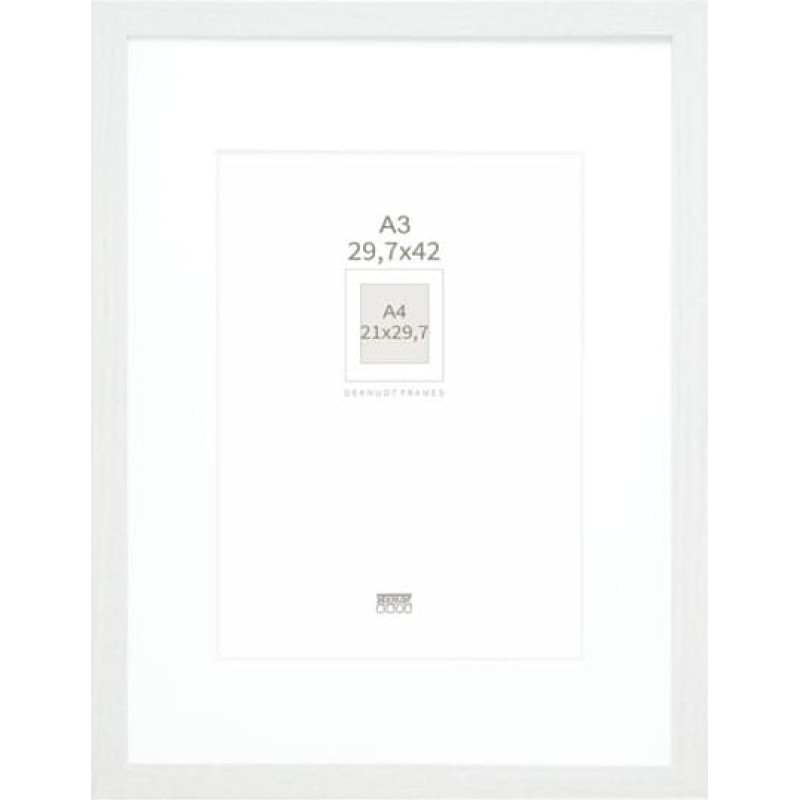 Deknudt S66KF1 P1 DIN A3 29,7x42 Holz weiß mit Passepartout