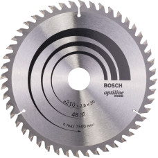 Bosch circular saw blade Optiline Wood,  210mm, 48Z (bore 30mm, for hand-held circular saws)