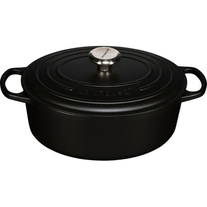 Le Creuset Signature Casserole oval 29 cm black