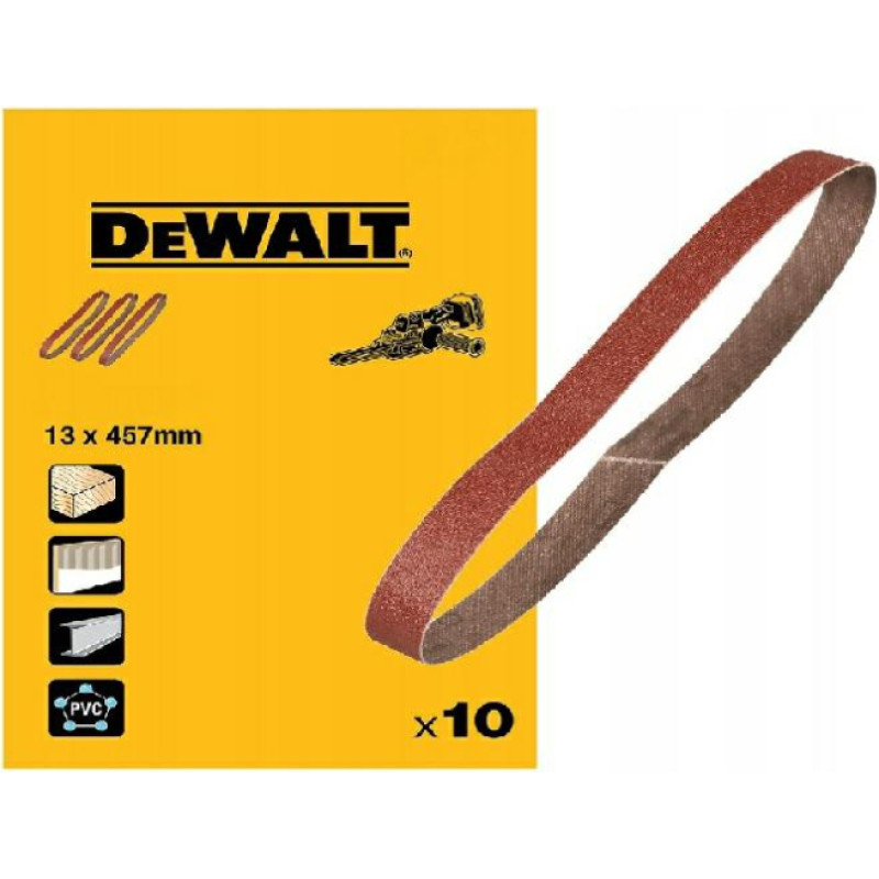 Dewalt PASY BEZK.  13x457mm  P120  /10szt. DO DCM200
