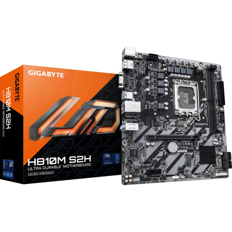 Gigabyte Mainboard|GIGABYTE|LGA1851|Micro-ATX|Memory DDR5|Memory slots 2|H810MS2H