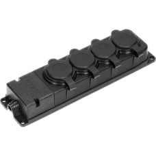 Orno ROZGAŁĘŹNIK BRYZGOSZCZELNY I ODPORNY NA UDERZENIA IP44, 4x GNIAZDA 2P+Z, GUMOWY, UNIEPALNIONY