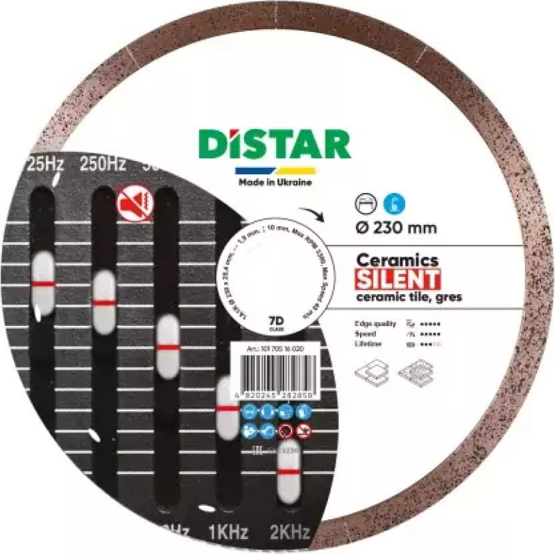 Distar TARCZA DIAMENTOWA CERAMIC SILENT 230 x 1,9 x 10 x 25,4