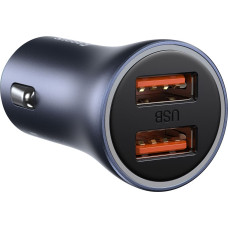 Baseus Golden Contactor Pro car charger, 2x USB, 40W (gray)