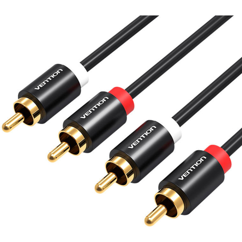 Vention Cable Audio 2xRCA male to 2xRCA male Vention VAB-R06-B200 2m (black)